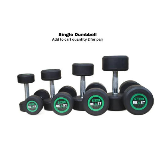 Beast Fitness Rubber Coated Exercise Dumbbel 5kg