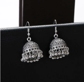 Classic bell-shaped Jhumka drop earrings