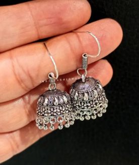 Classic bell-shaped Jhumka drop earrings