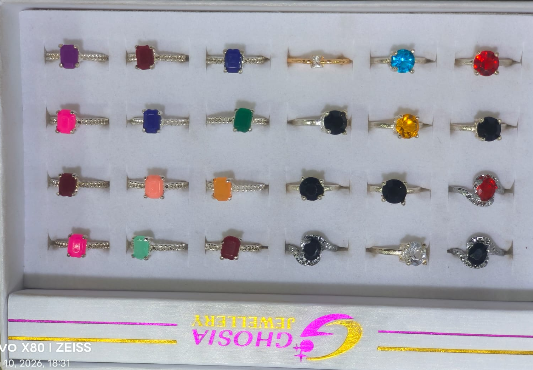 A variety of rectangular radiant cuts, classic round cuts, and unique oval shapes rings.